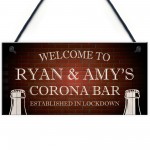 Novelty Personalised Corona Bar Sign Funny Bar Decor Alcohol