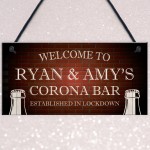 Novelty Personalised Corona Bar Sign Funny Bar Decor Alcohol