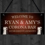 Novelty Personalised Corona Bar Sign Funny Bar Decor Alcohol