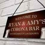 Novelty Personalised Corona Bar Sign Funny Bar Decor Alcohol