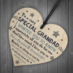 Thank You Gifts For Grandad Wood Heart Grandad Fathers Day