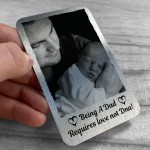 Personalised Step Dad Metal Photo Card Gift For Fathers Day Gift