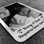 Personalised Step Dad Metal Photo Card Gift For Fathers Day Gift