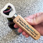 Step Dad Gift For Fathers Day Wooden Bottle Opener Novelty Gift