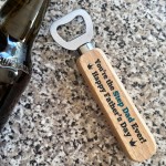 Step Dad Gift For Fathers Day Wooden Bottle Opener Novelty Gift