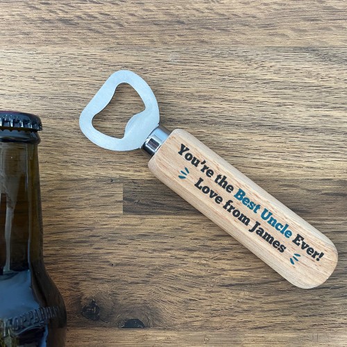 Novelty Gift For Uncle Wooden Bottle Opener Gift For Him