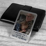 Personalised Great Grandad Gifts Metal Photo Card Birthday Gift