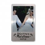 Maid Of Honour Gift Personalised Photo Metal Card Wedding Gift