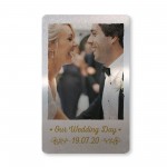 Personalised Wedding Anniversary Gift Metal Photo Card Gifts