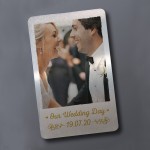 Personalised Wedding Anniversary Gift Metal Photo Card Gifts