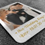 Personalised Wedding Anniversary Gift Metal Photo Card Gifts