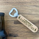 Unique Gift For Grandad Birthday Christmas Wooden Bottle Opener