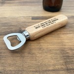 Personalised Dad Gift For Birthday Christmas Wood Bottle Opener