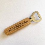 Personalised Step Dad Gift For Birthday Christmas Bottle Opener