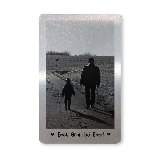 Grandad Birthday Christmas Gift Metal Wallet Insert Personalised