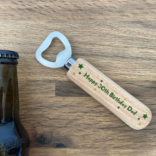 Unique Gift For Dad Birthday Personalised Wooden Bottle Opener