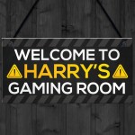 Personalised Gaming Room Sign For Son Dad Brother Bedroom