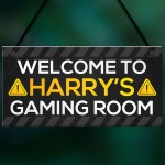 Personalised Gaming Room Sign For Son Dad Brother Bedroom