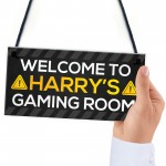 Personalised Gaming Room Sign For Son Dad Brother Bedroom