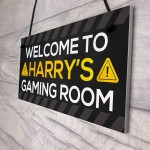 Personalised Gaming Room Sign For Son Dad Brother Bedroom