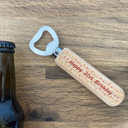 Personalised Confetti Bottle Opener Birthday Gift For Mum Dad