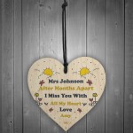 Teacher Assistant Gift In Lockdown Thank You Heart Personalised