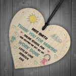 Special Thank You Gift For Teacher Assistant Heart Personalised