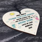 Special Thank You Gift For Teacher Assistant Heart Personalised