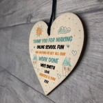 Teacher Teaching Assistant Thank You Gift Heart Personalised