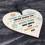 Teacher Teaching Assistant Thank You Gift Heart Personalised