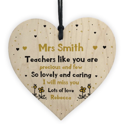 Teachers Precious & Few PERSONALISED Thank you Teacher Gift