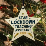 Lockdown Thank You Teaching Assistant Gift Wooden Star Nursery