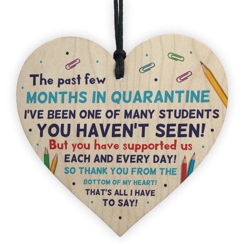 Teacher Teaching Assistant Thank You Gift Quarantine Heart 