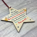 Cute Poem For Teacher Wooden Star Thank You Gift For Assistant