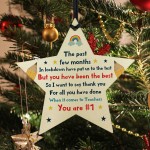 Cute Poem For Teacher Wooden Star Thank You Gift For Assistant