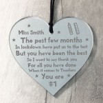 Poem For Teacher Assistant Engraved Acrylic Heart Personalised