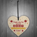 Thank You Gift For BEST TEACHER Wooden Heart School Nursery