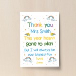 Personalised Print Thank You Gift For Teacher Teaching Assistant