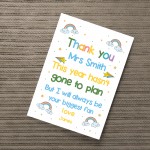 Personalised Print Thank You Gift For Teacher Teaching Assistant