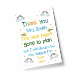 Personalised Print Thank You Gift For Teacher Teaching Assistant