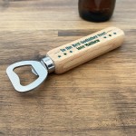 Godfather Gift Personalised Wooden Bottle Opener Gift For Him