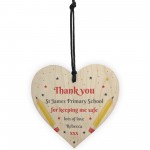 Thank You Wood Heart Gift For School Nursery Preschool Teacher