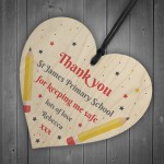 Thank You Wood Heart Gift For School Nursery Preschool Teacher