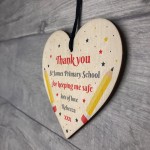 Thank You Wood Heart Gift For School Nursery Preschool Teacher