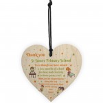 School Thank You Gifts Wood Heart End Of Term Gift Teacher