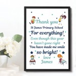 Personalised Framed Print For Teacher Thank You Gift For Nursery