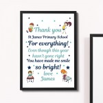 Personalised Framed Print For Teacher Thank You Gift For Nursery