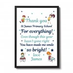 Personalised Framed Print For Teacher Thank You Gift For Nursery