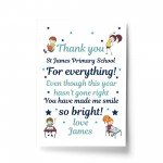 Personalised Teacher Print Thank You Gift For Nursery Preschool