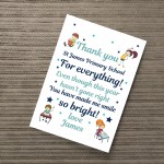 Personalised Teacher Print Thank You Gift For Nursery Preschool